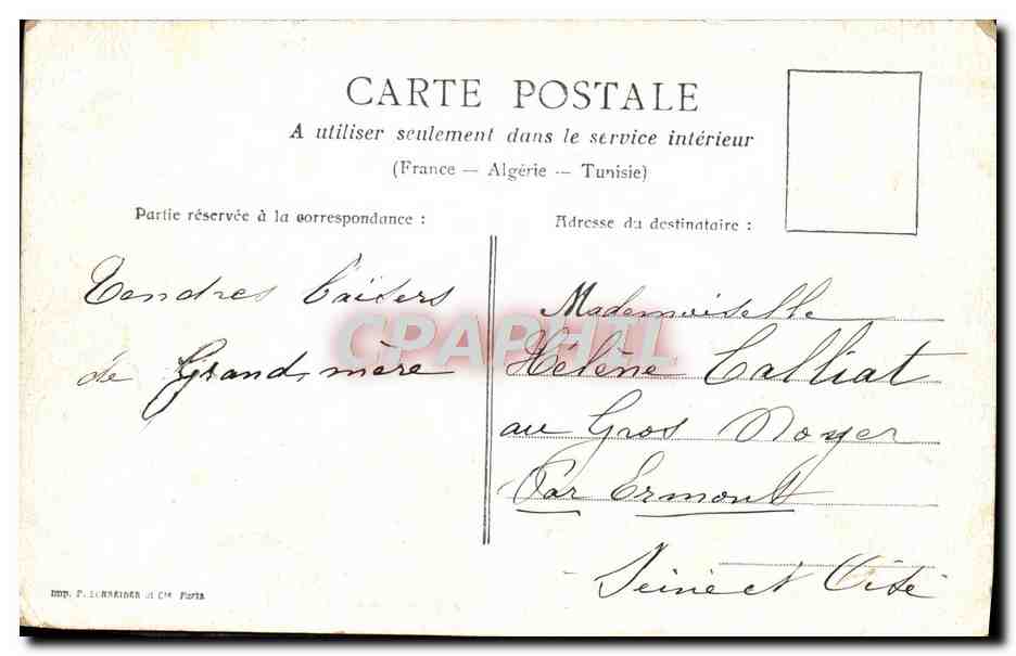 CPA Paris Palais Du Senat — Verso