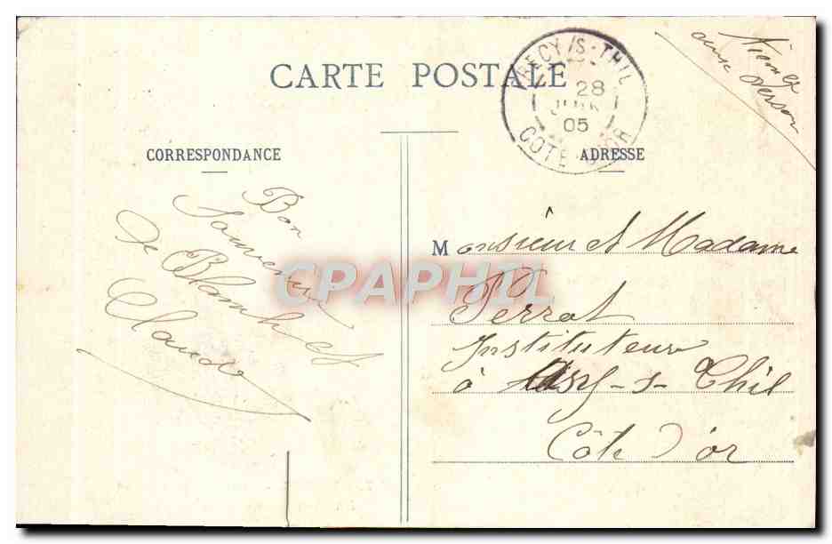 CPA Paris Buttes Chaumont La Montee Au Belvedere — Verso