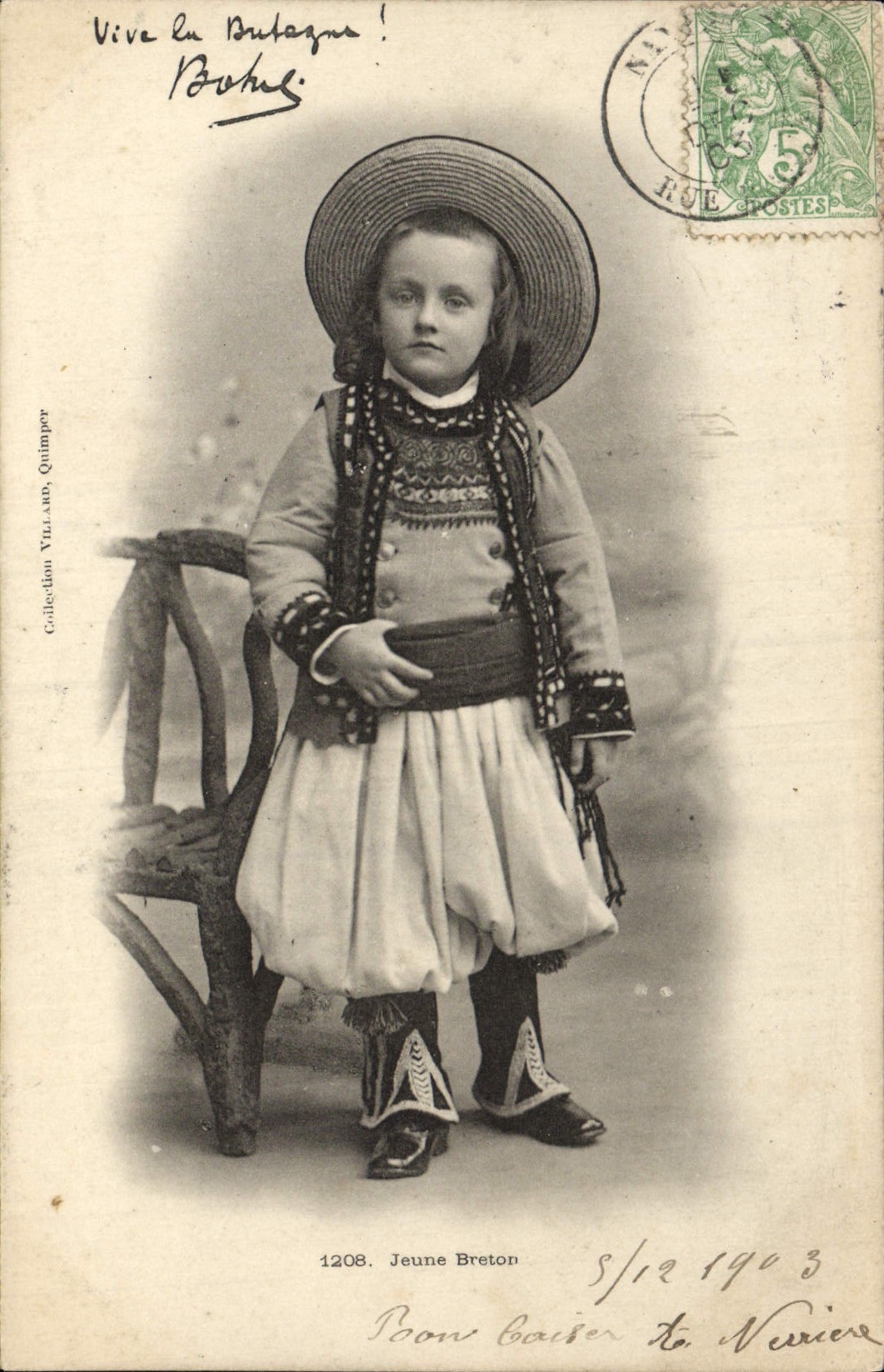 CPA Jeune Breton Enfant Folklore 