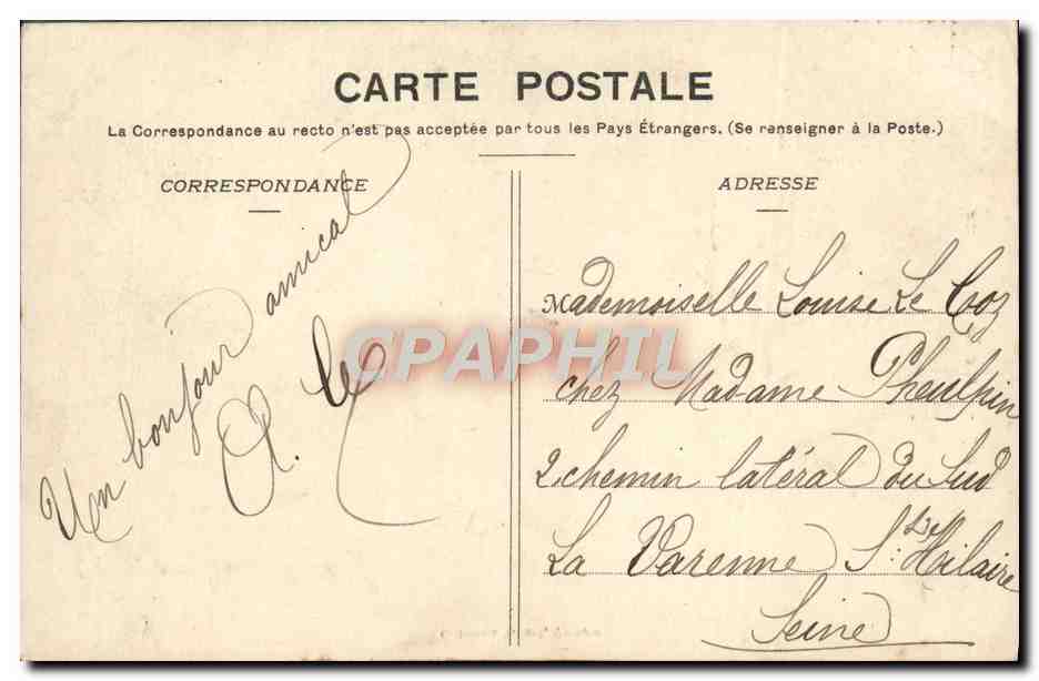 CPA Vive La Bretagne Enfant Folklore  — Rückseite
