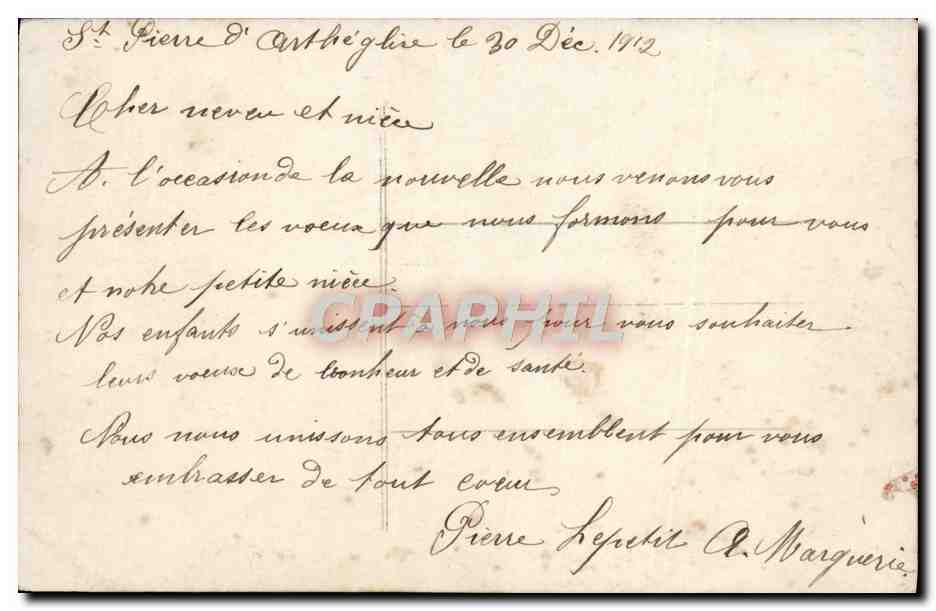 CPA Bonne Annee Enfant — Verso