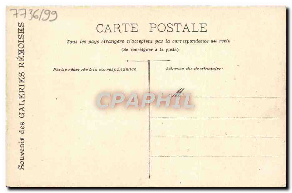 Paysage fluvial — promenade en barque avec couple et chien — Galeries Rémoises — Reverso