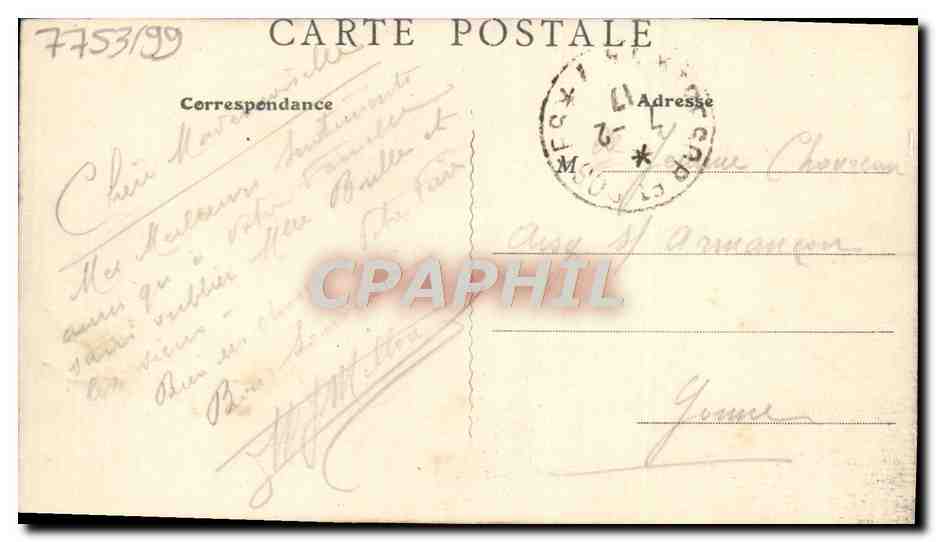CPA Ville au bord des montagnes — Rückseite