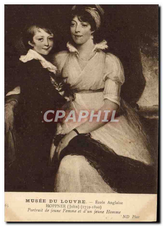 CPA Musee Du Louvre Hoppner Portrait De Jeune Femme Et d'Un Homme