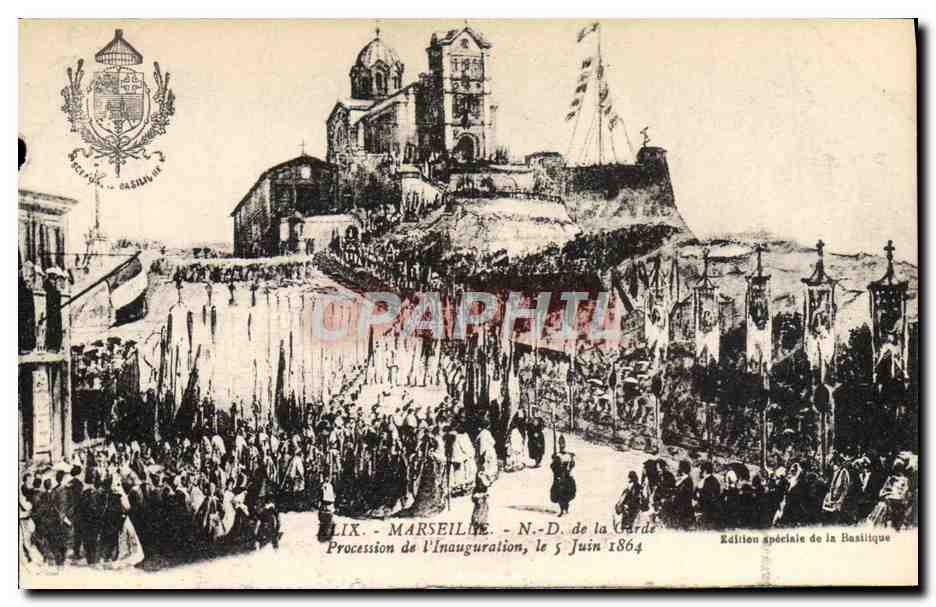 CPA Marseille N D De La Carde Procession De l'inauguration Le 5 juin 1864