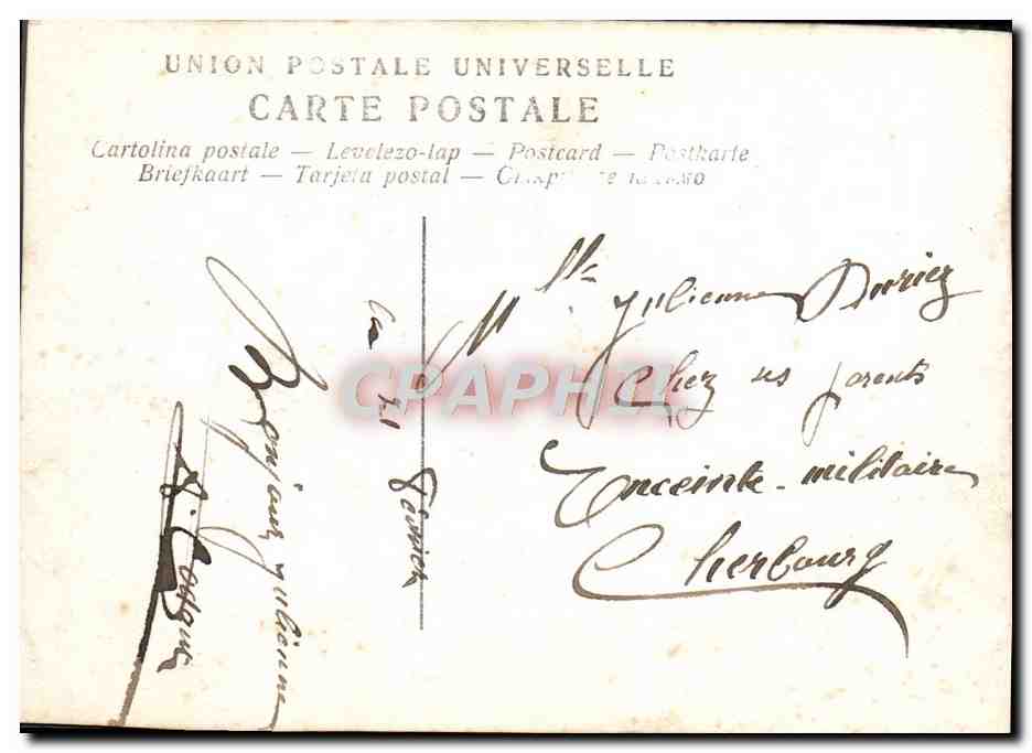 CPA Fantaisie Femme — Rückseite