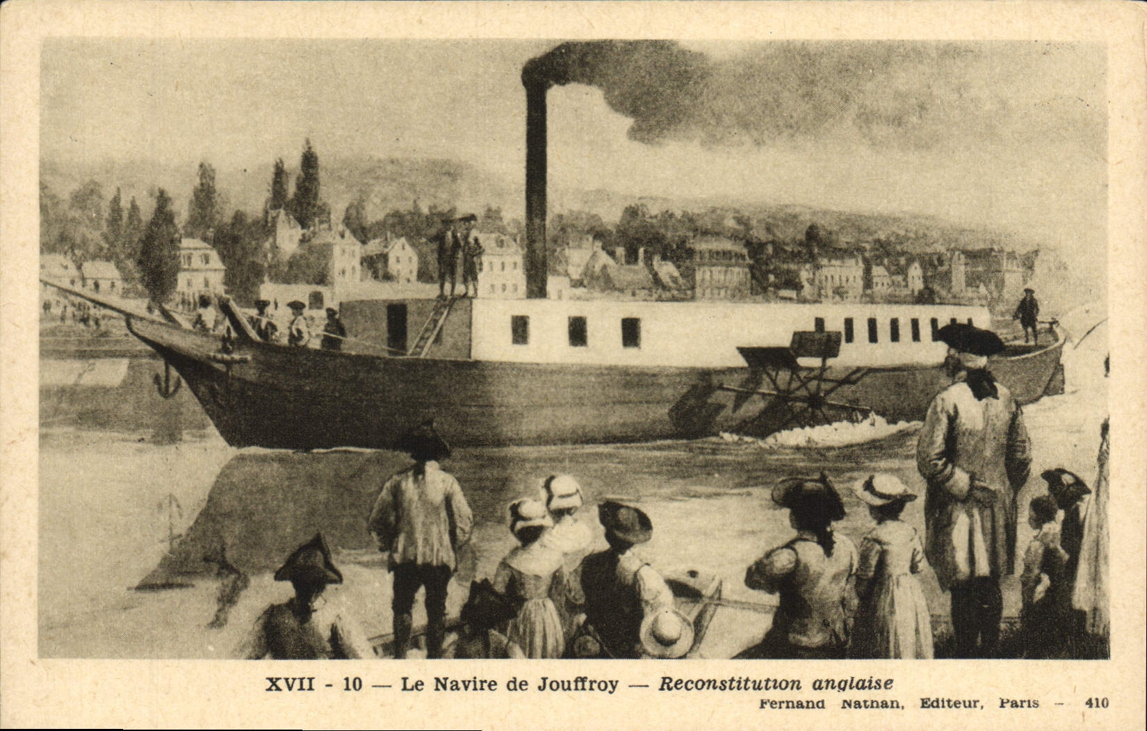 CPA Le Navire De Jouffroy Reconstitution anglaise Bateau