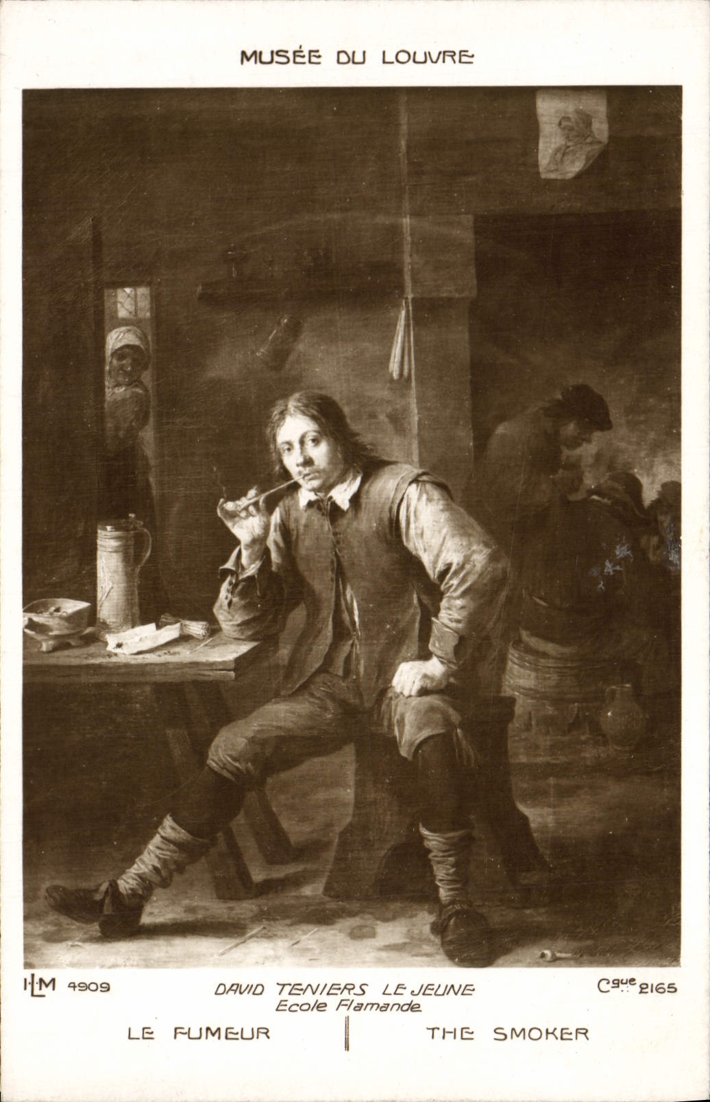 CPA Musee Du Louvre David Teniers Le Jeune Le fumeur Tabac