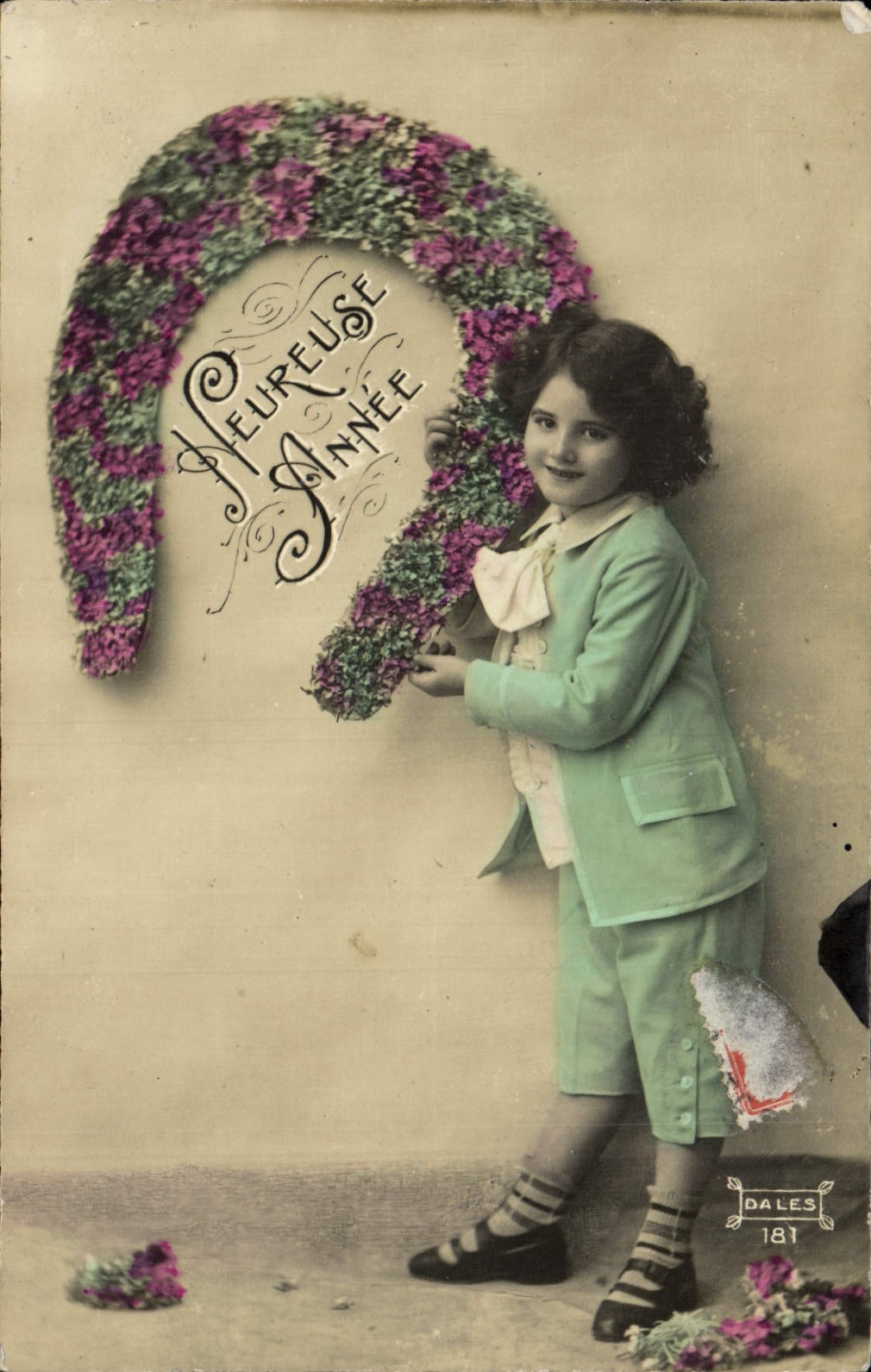 CPA Fantaisie Enfant Fer a cheval