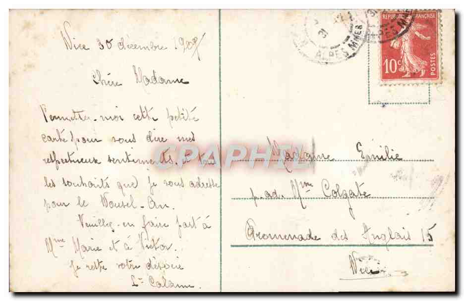 CPA Fantaisie Enfant Telegrapge Colombe  — Rückseite