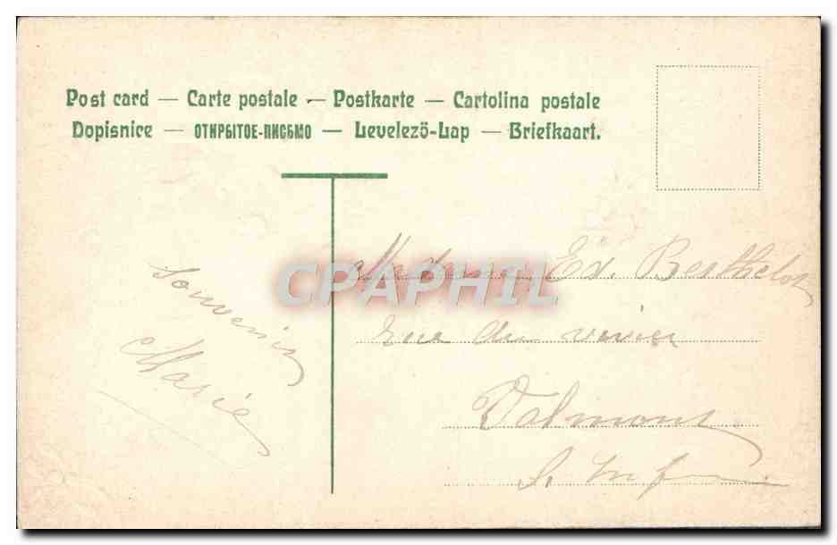 CPA Fantaisie Fleurs — Rückseite