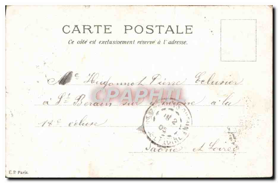 CPA Fantaisie Fleurs — Back