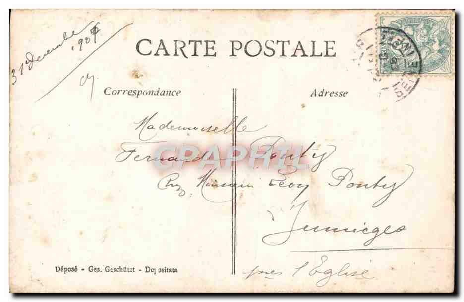 CPA Fantaisie Homme — Rückseite