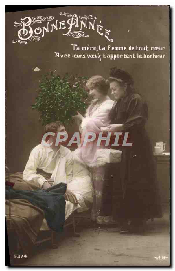 CPA Fantaisie Femmes Bonne annee Soldat Militaria