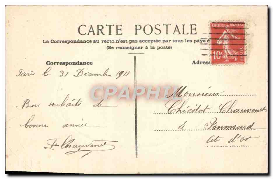 Chasse à courre — Bonne Année — Carte postale — Reverso