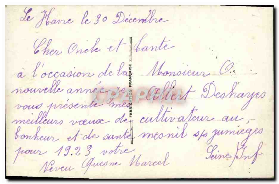 CPA Fantaisie Fleurs — Verso