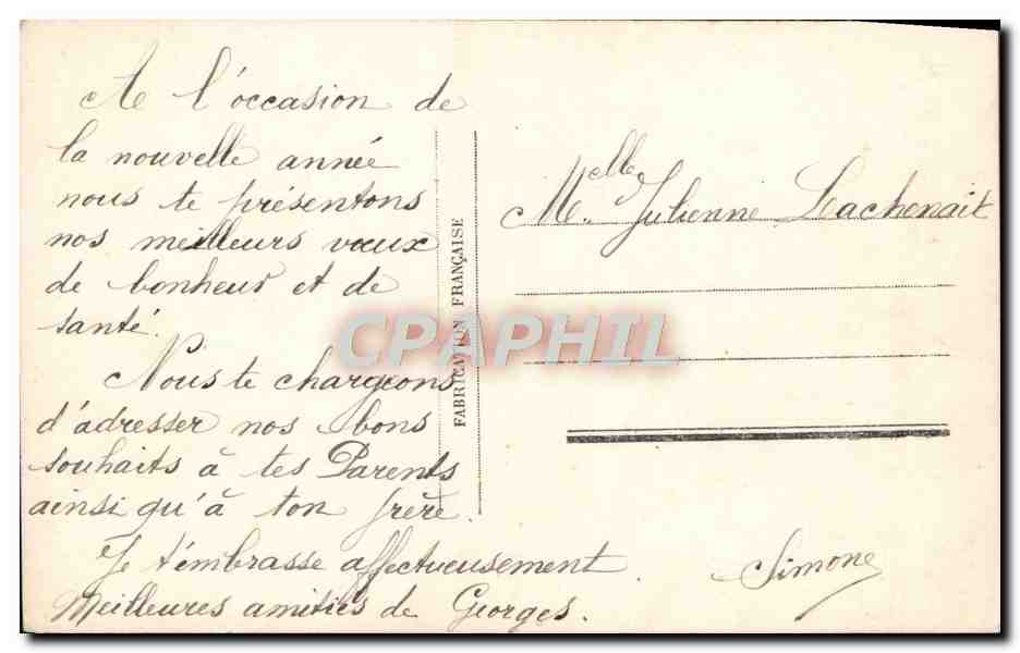 CPA Fantaisie Femme — Verso