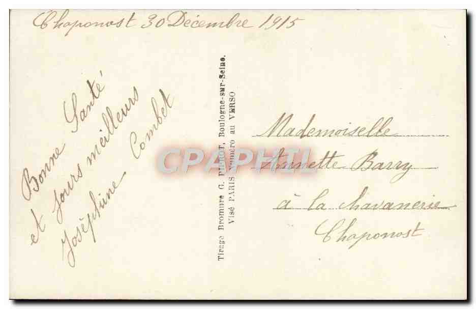CPA Fantaisie Fleurs — Verso