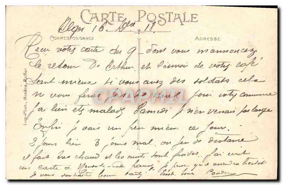 CPA Fantaisie Fleurs Bateau — Rückseite