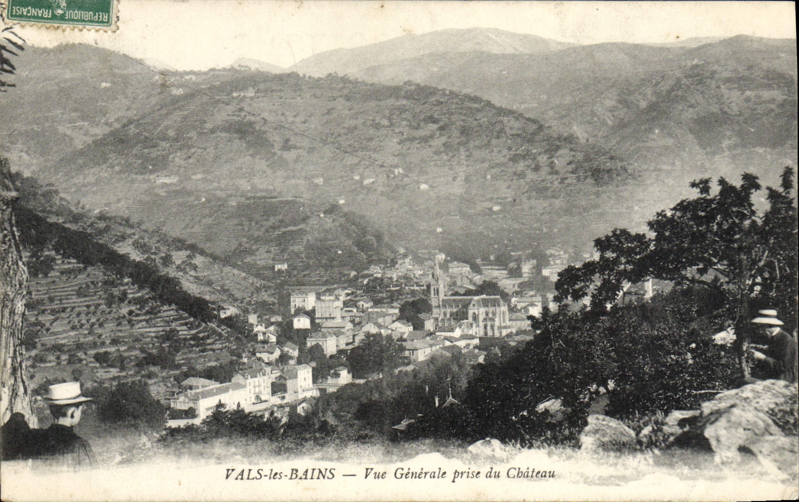 VALS-les-BAINS — Vue Générale prise du Château — Édit. Prévoi, photog. Vals