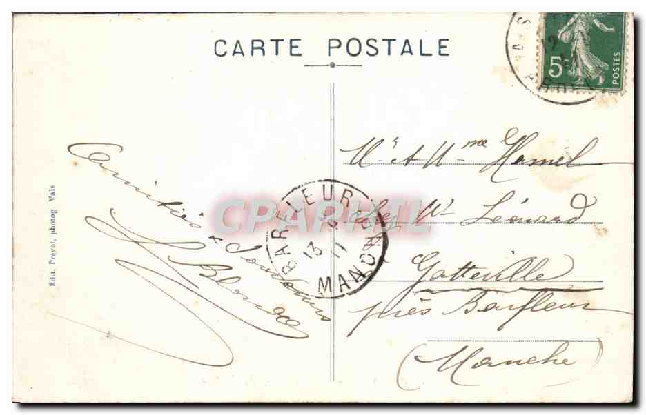 VALS-les-BAINS — Vue Générale prise du Château — Édit. Prévoi, photog. Vals — Rückseite