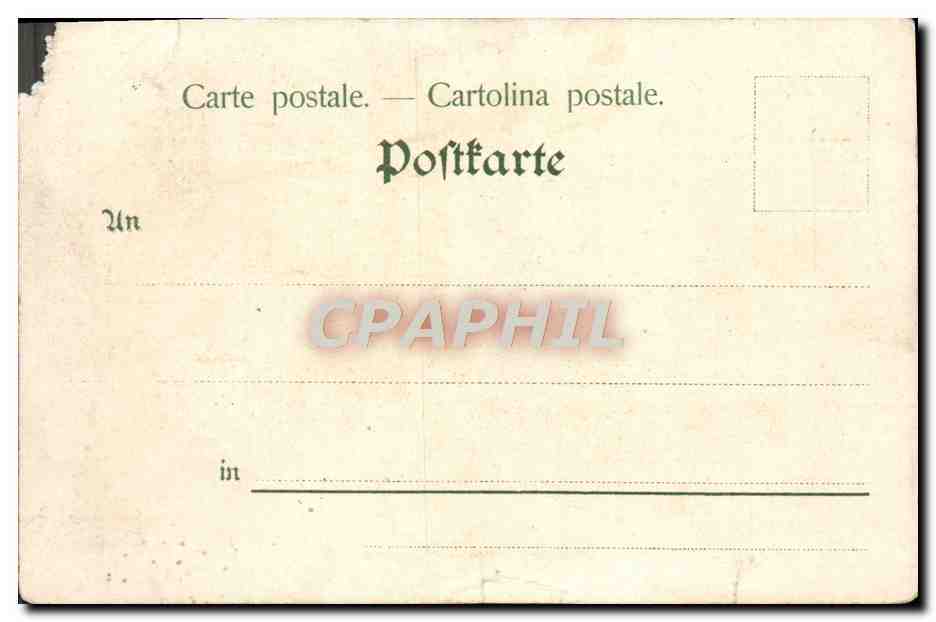Femme en robe verte patinant — scène hivernale — éditeur non identifié — Verso