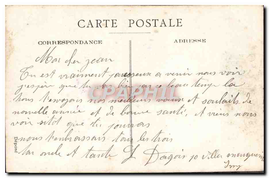 CPA Fantaisie Femme — Verso