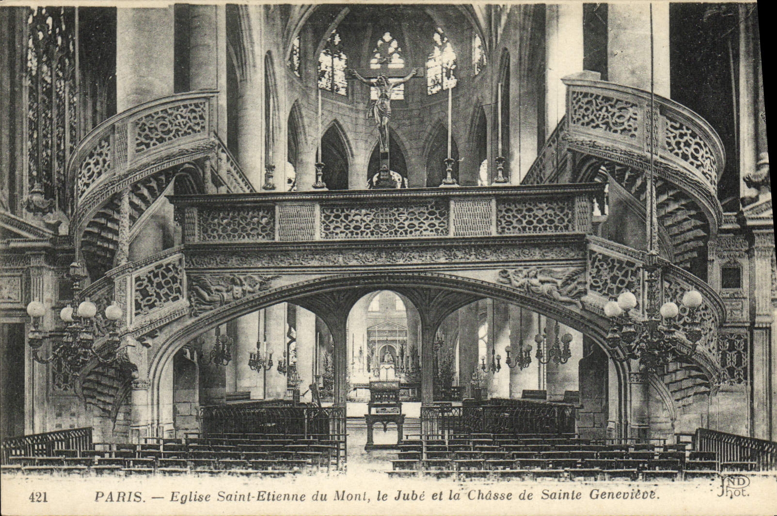 CPA Paris L'Eglise Saint Etienne Du Mont Le Jube Et La Chasse De Sainte Genevieve