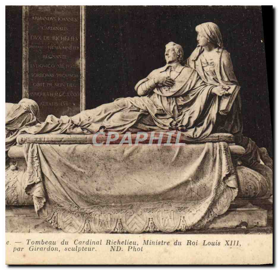 CPA Tombeau Du Cardinal Richelieu Ministre Du Roi Louis XIII Par Girardon Paris 