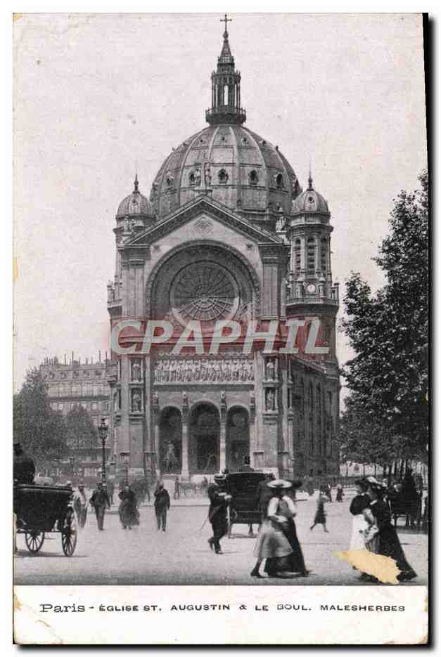 CPA Paris Eglise St Augustin Le Boul Malesherbes