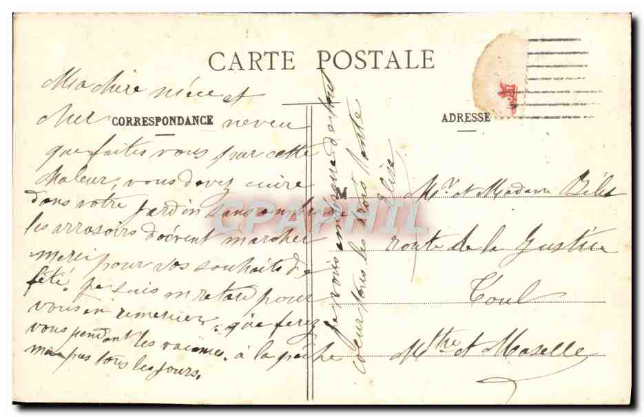 CPA Paris Eglise De La Sorbonne — Verso