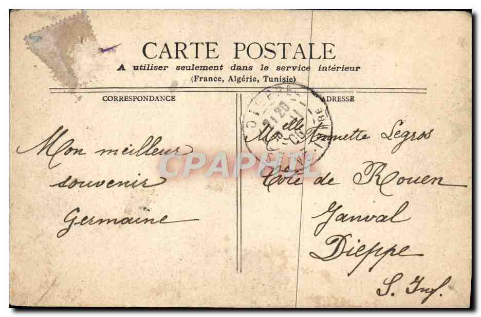 CPA Le Chateau De Chambord — Verso