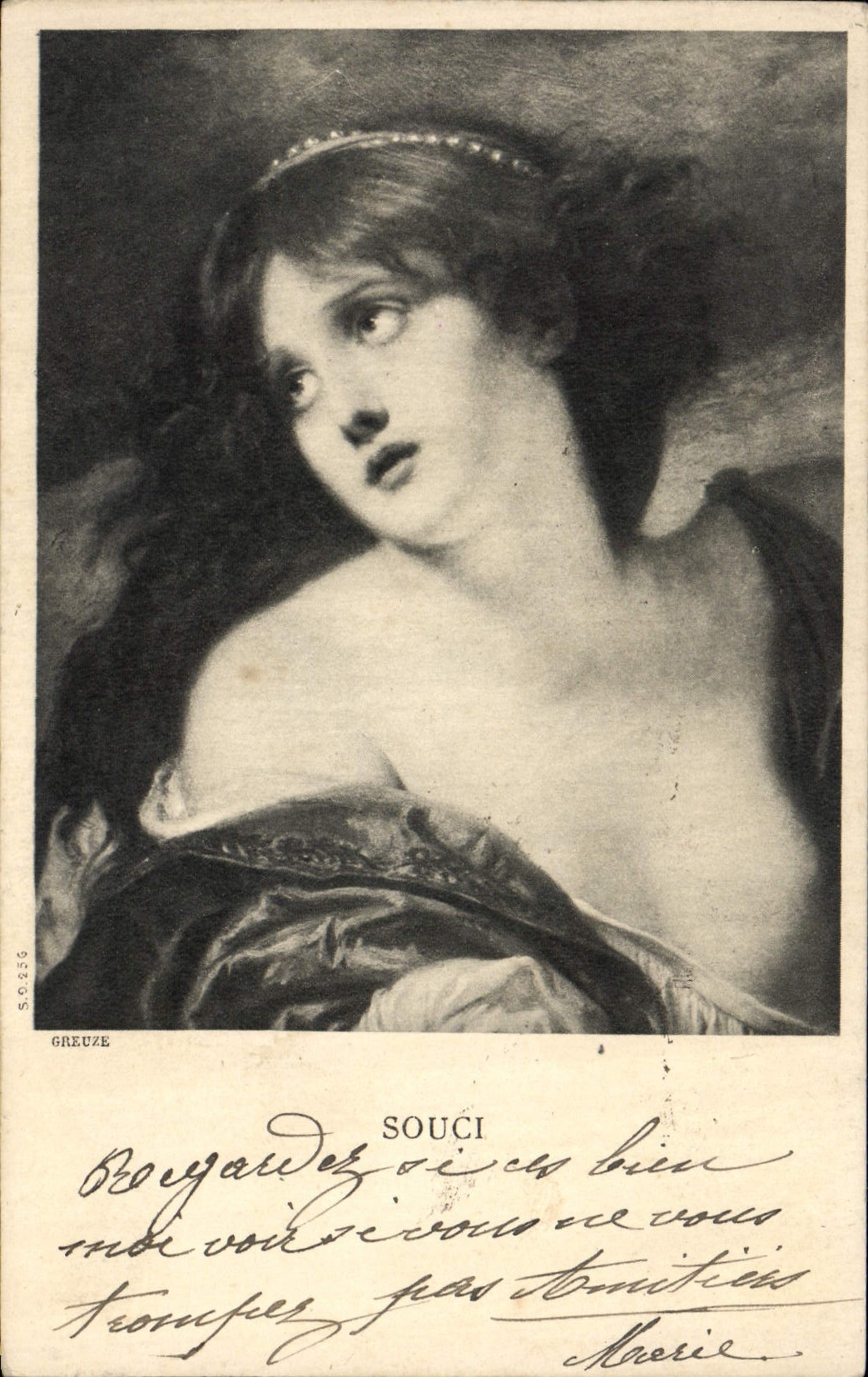 CPA Souci Greuze Femme
