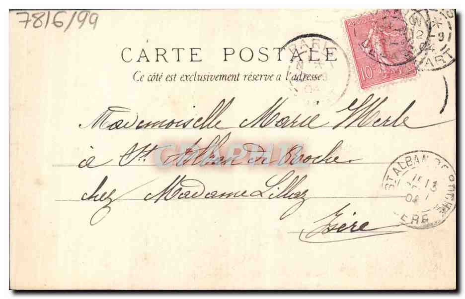 CPA Souci Greuze Femme — Verso