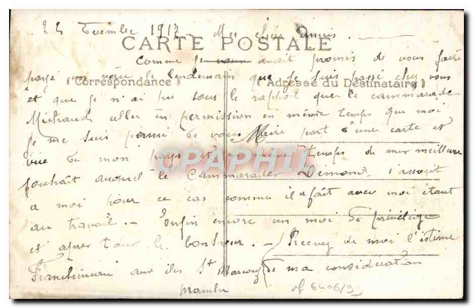 CPA Mirebeau Poitou Coiffe du Poitou Femme Folklore la Fantine — Achterkant