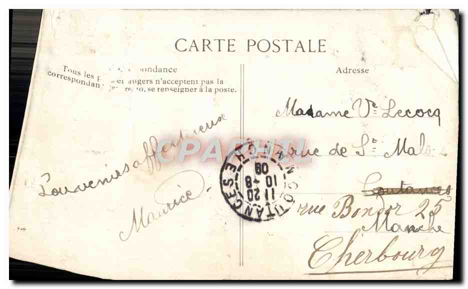 CPA Costumes Bretons Flattres Le Vieux Barde Breton Foklore — Rückseite