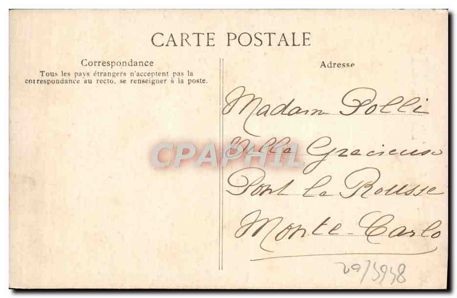 Mont-Saint-Michel — vue de l'abbaye prise de l'Ouest — Côte d'Emeraude, n°1221 — Verso