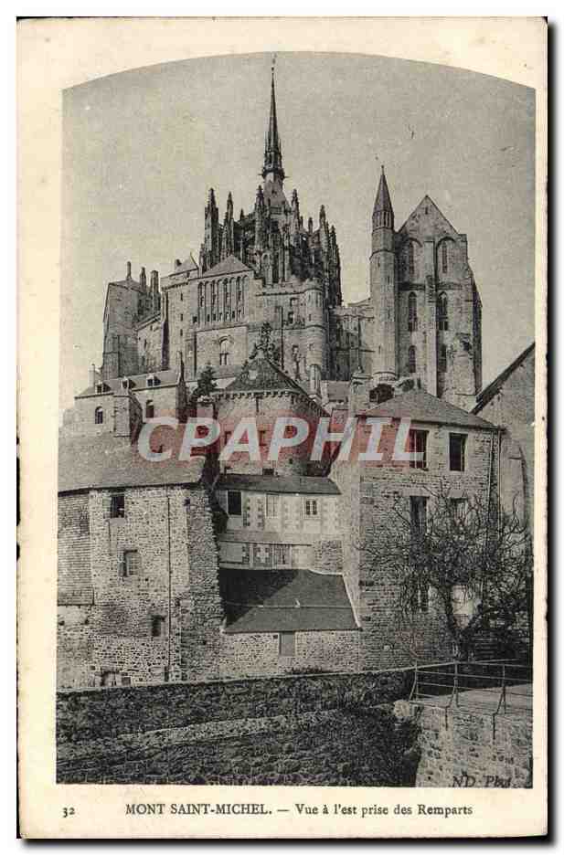 CPA Mont Saint Michel Vue A l'Est Prise Des Remparts
