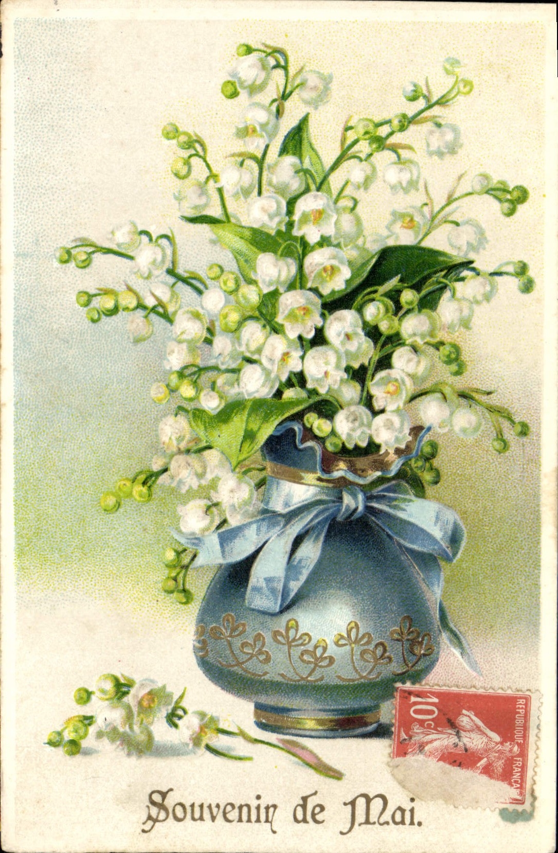 CPA Souvenir De Mai Fleurs Muguet