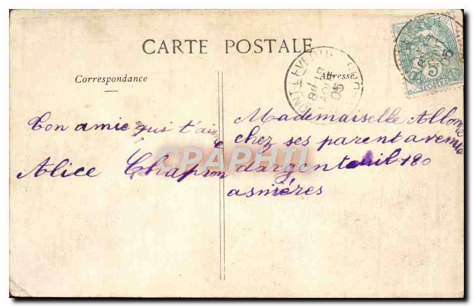 CPA Bouquet De Fete Enfants — Rückseite
