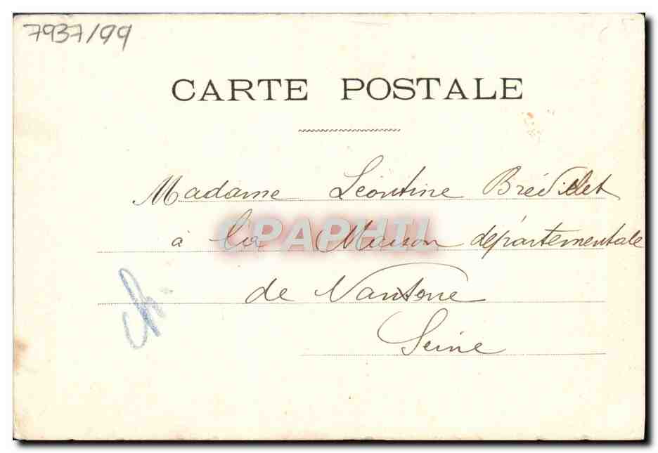 CPA Fantaisie Femme Voici Mes Souhaits Automobome — Verso
