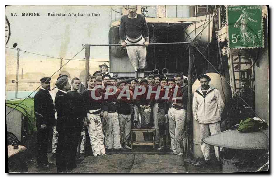 CPA Marine Exercice A La Barre Fixe Bateau Gymnastique