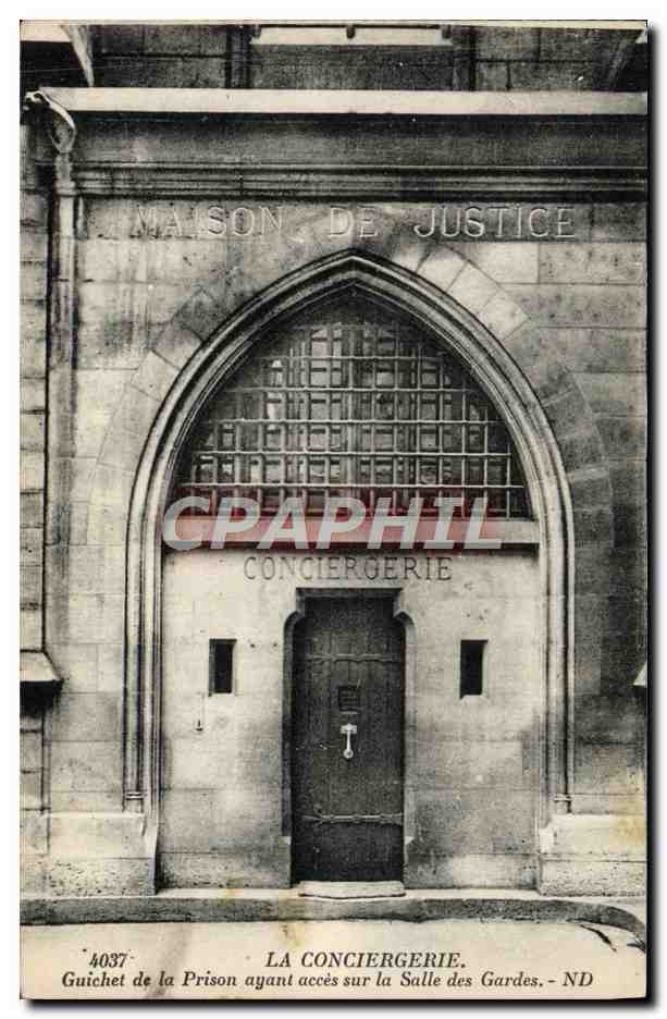 CPA Paris La Conciergerie Guichet De La Prison Ayant Acces Sur La Salle Des Gardes
