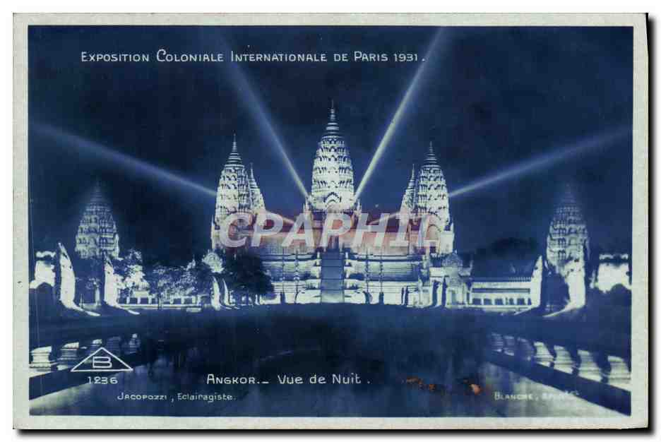 CPA Exposition Colonaiale Internationale De Paris Angkor Vue De Nuit