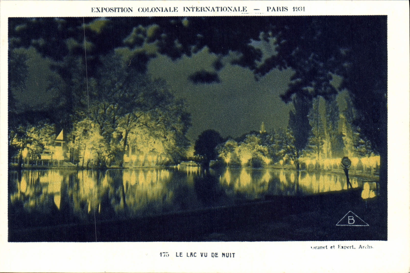 CPA Exposition Colonaiale Internationale Paris Le Lac Vu De Nuit