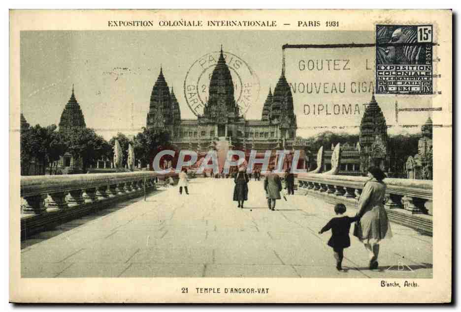 CPA Exposition Coloniale Internationale Paris Temple D'Angkor Vat