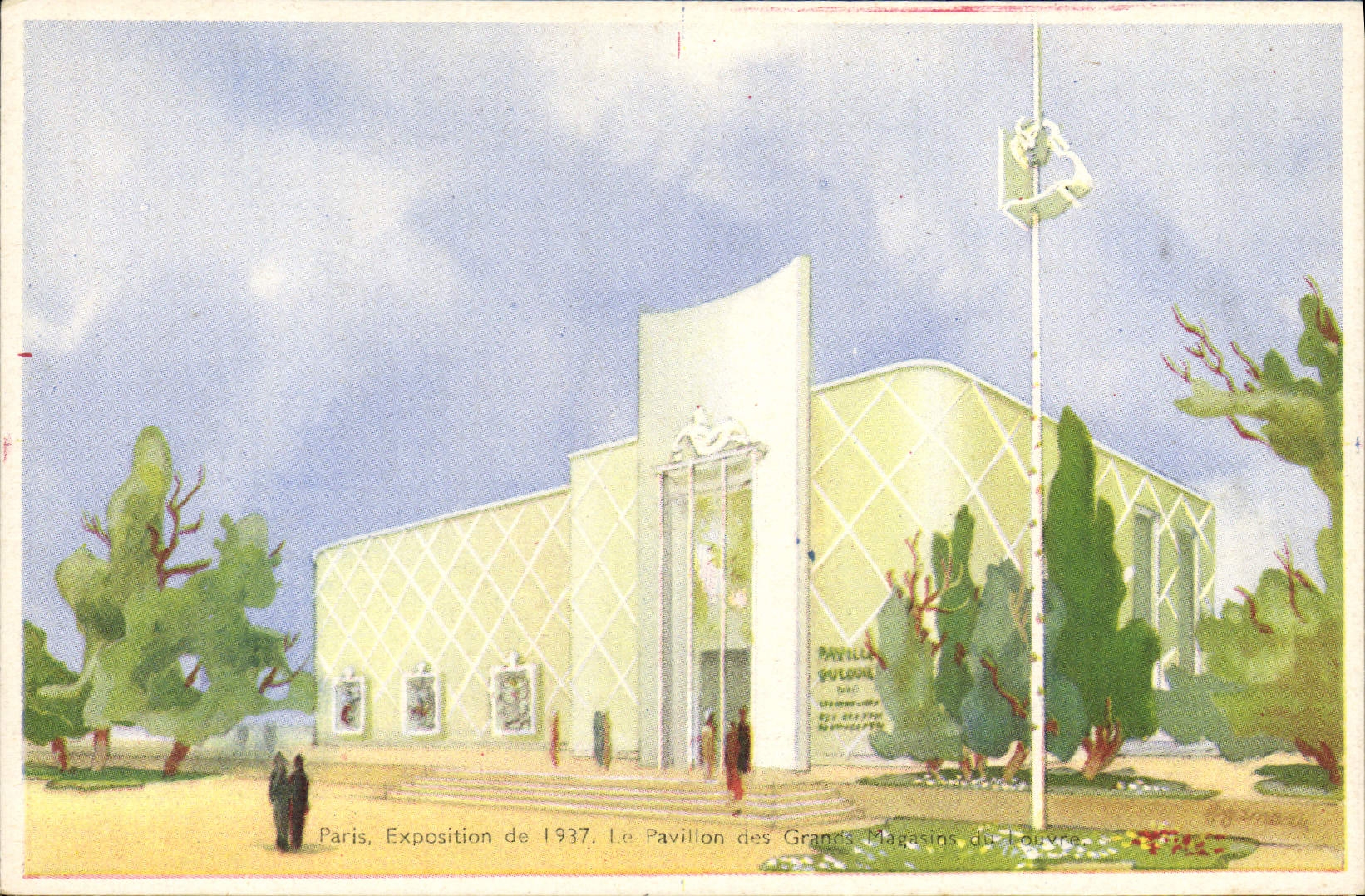 CPA Paris Exposition De 1937 Le Pavillon Des Grands Magasins 