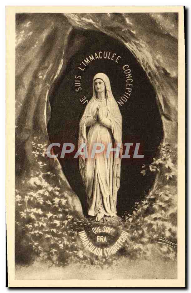 CPA Lourdes La Vierge de la Grotte