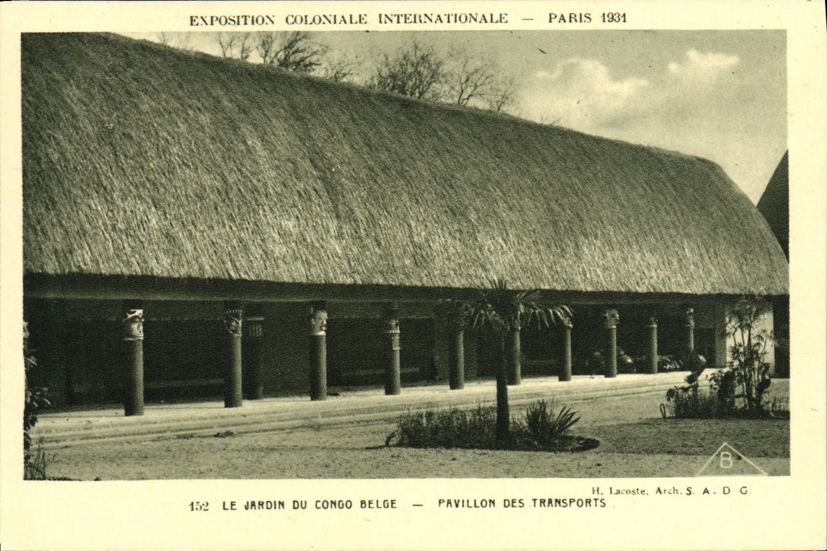 CPA Exposition Coloniale Internationale Paris 1931 Le jardin du Congo Belge Pavillon des Transports