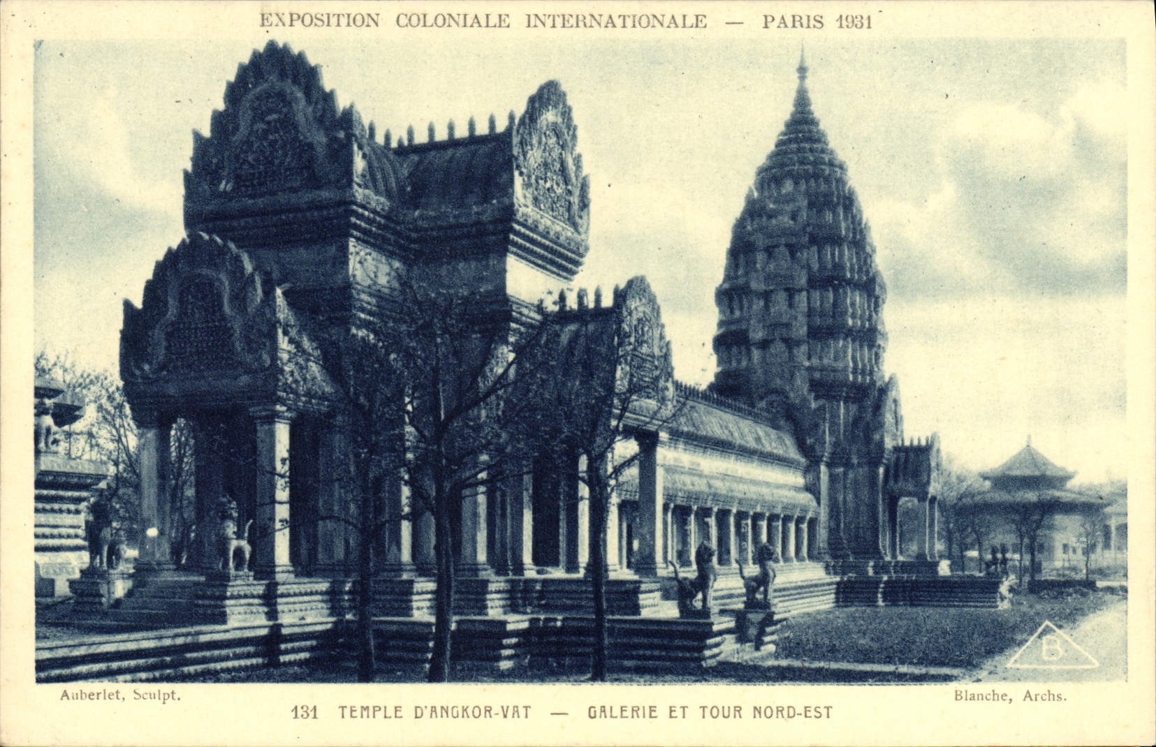 CPA Exposition Coloniale Internationale Paris 1931 Temple d'Angkor Vat Galerie et tour Nord Est